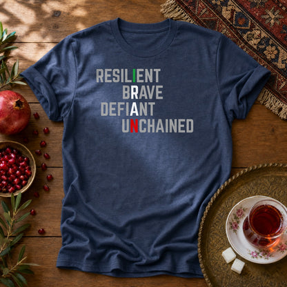 Iran Unchained Unisex T-Shirt - Navy