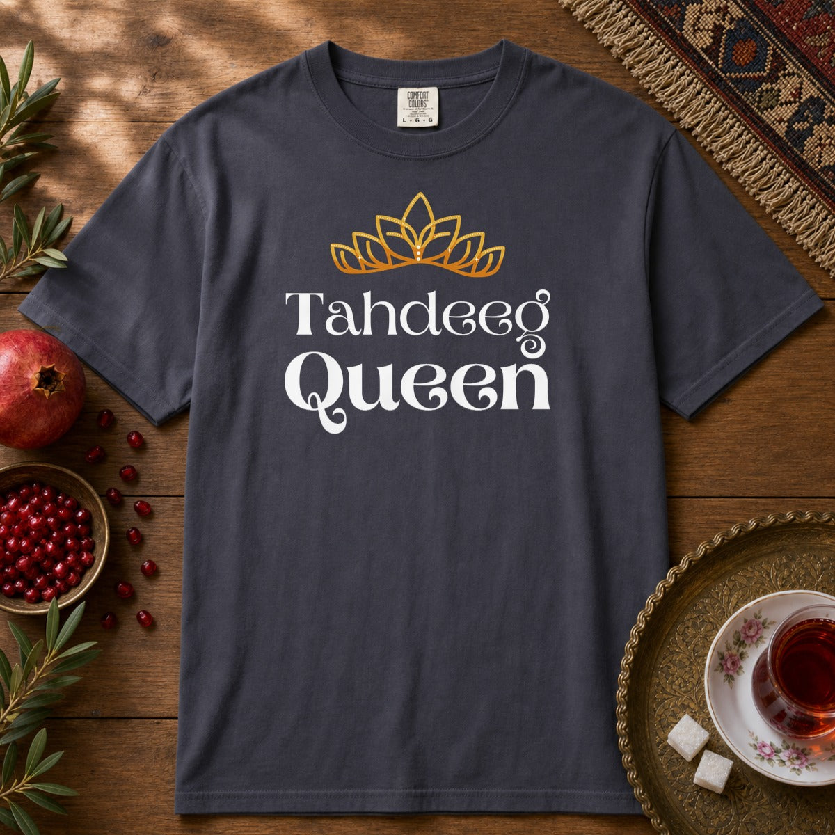 Tahdeeg Queen Premium Tee - Navy