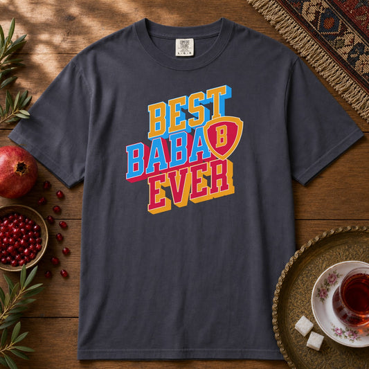 Best Baba Ever - Shield Premium Tee - Navy
