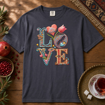 Persian Love Blossoms Premium Tee - Navy