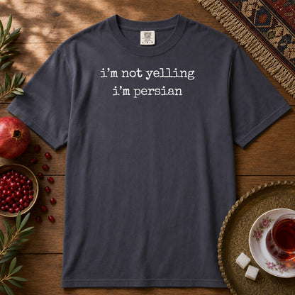 I'm not yelling 2 Premium Tee - Navy