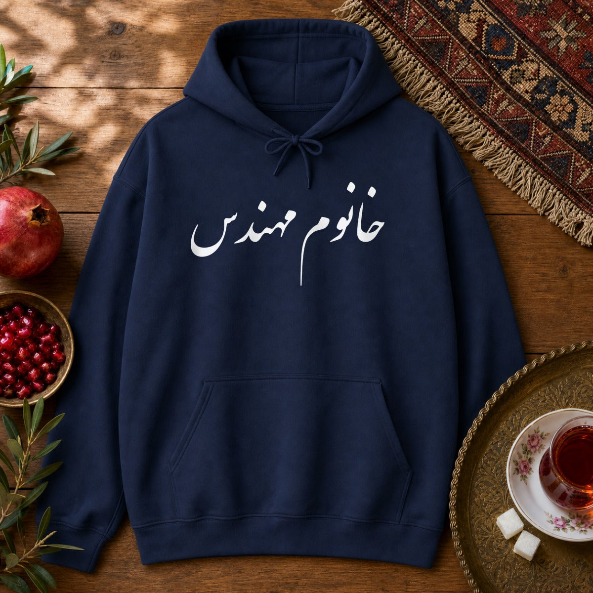 Khanoom Mohandes Hoodie - Navy