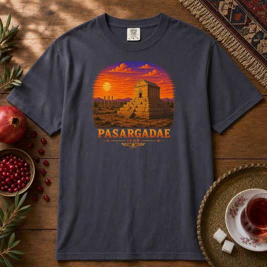 Pasargadae - Pixel Art Premium Tee - Navy