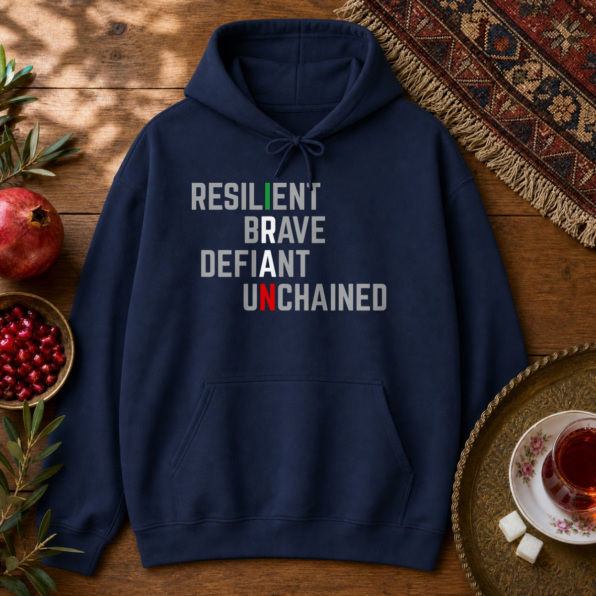 Iran Unchained Hoodie - Navy