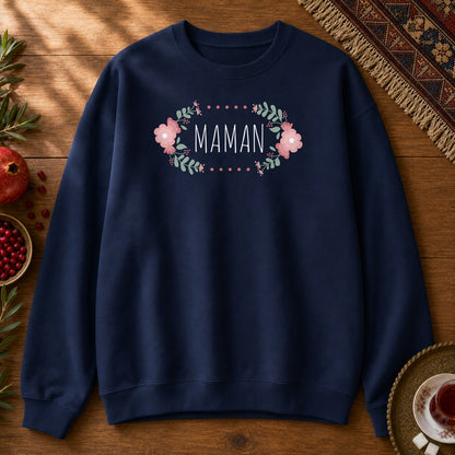 Floral Maman Sweatshirt - Navy