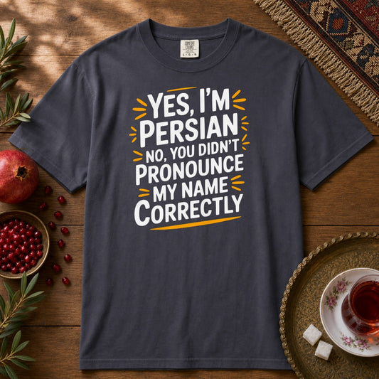 Yes, I'm Persian Premium Tee - Navy