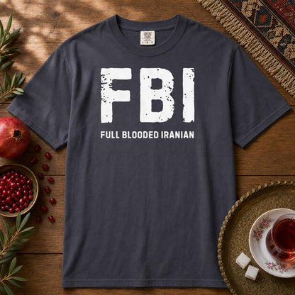 FBI, Full Blooded Iranian Premium Tee - Navy