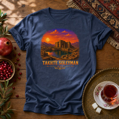 Takhte Soleyman - Pixel Art Unisex T-Shirt - Navy