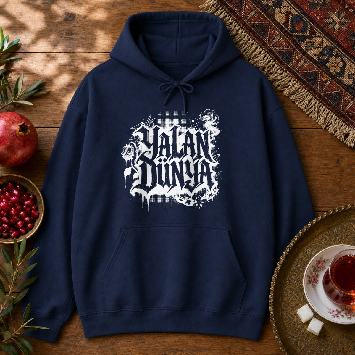 Yalan Dunya Hoodie - Navy