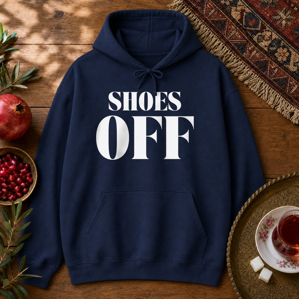 Shoes Off Hoodie - Navy