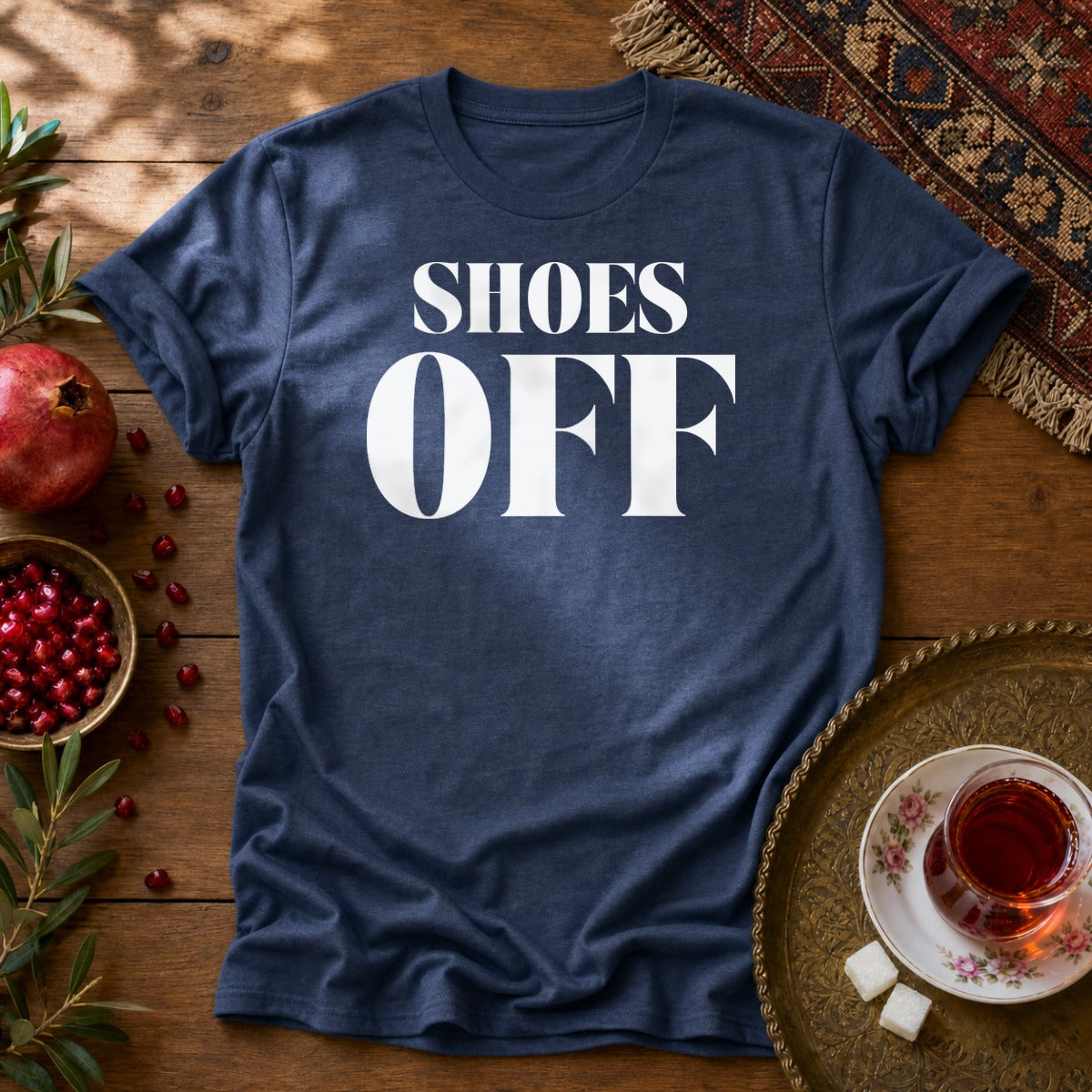 Shoes Off Unisex T-Shirt - Navy