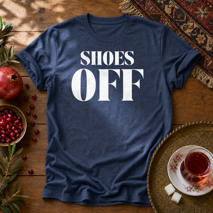 Shoes Off Unisex T-Shirt - Navy