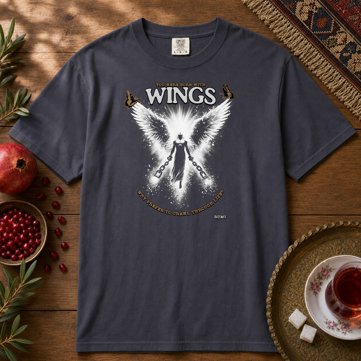 Wings - Rumi Premium Tee - Navy