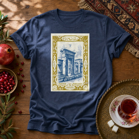 Persepolis Stamp Unisex T-Shirt - Navy