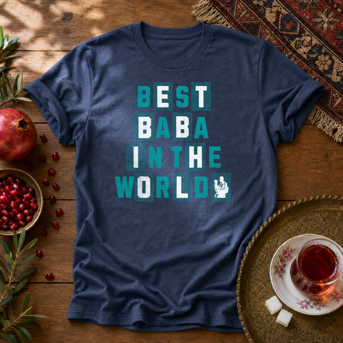 Best Baba in the World Unisex T-Shirt - Navy