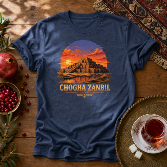 Chogha Zanbil - Pixel Art Unisex T-Shirt - Navy