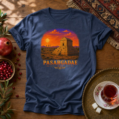 Pasargadae - Pixel Art Unisex T-Shirt - Navy