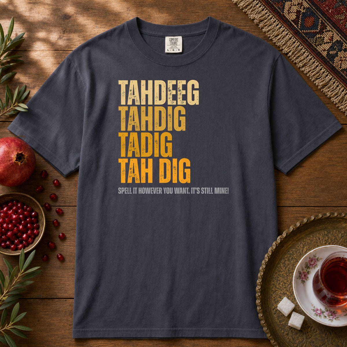 Spelling Tahdeeg Premium Tee - Navy