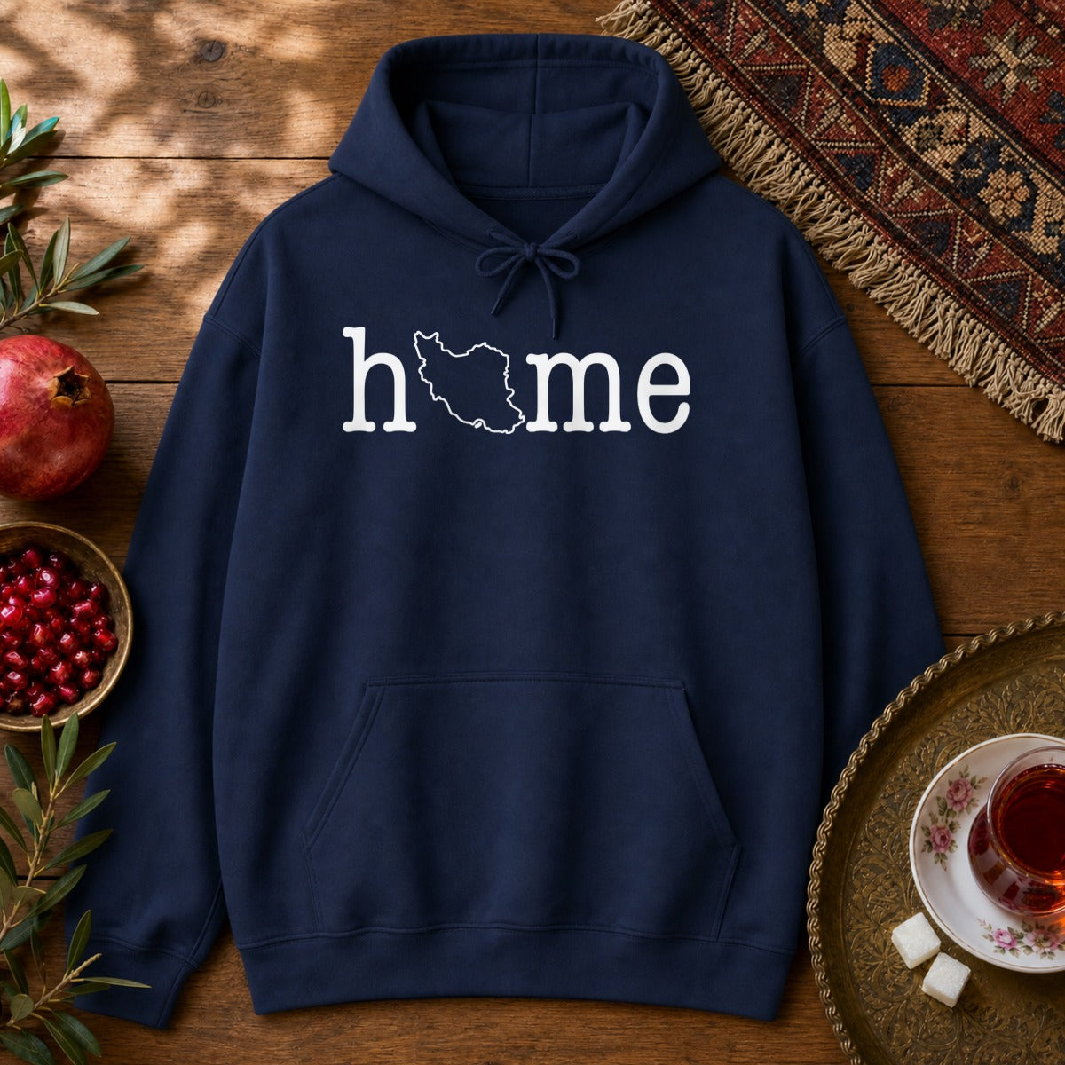 Iran Home Map Hoodie - Navy