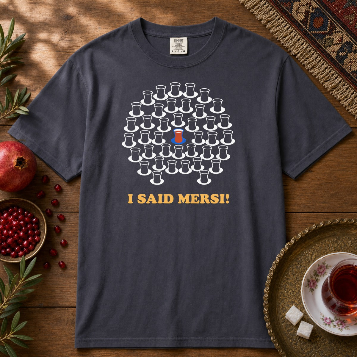 I Said Mersi Premium Tee - Navy