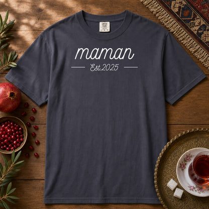 Maman, Est 2025 Premium Tee - Navy
