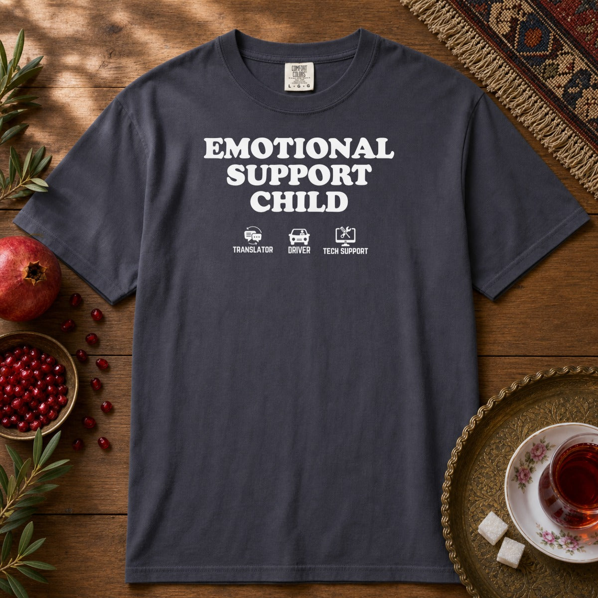 Emotional Support Child 2 Premium Tee - Navy