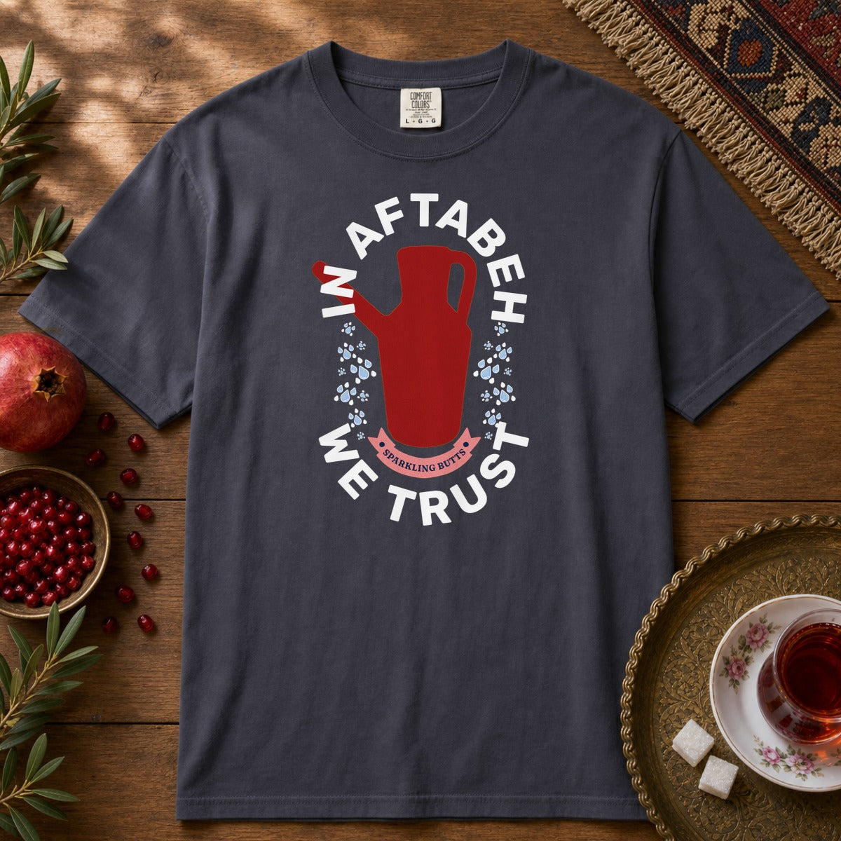 In Aftabeh We Trust Premium Tee - Navy