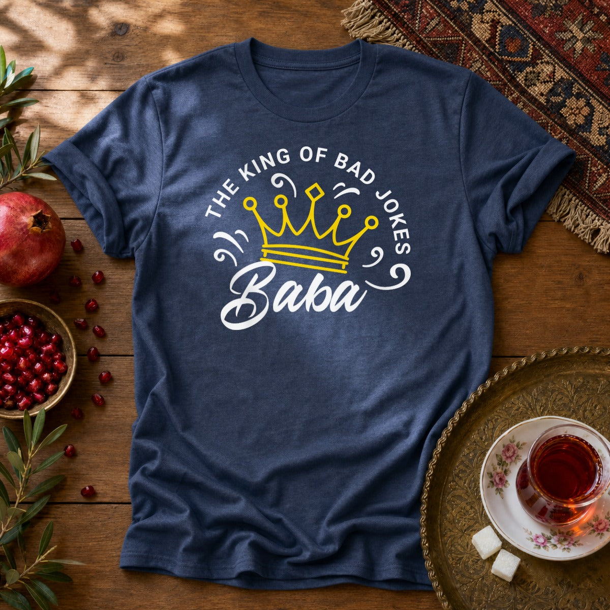 Baba - Bad Jokes King Unisex T-Shirt - Navy