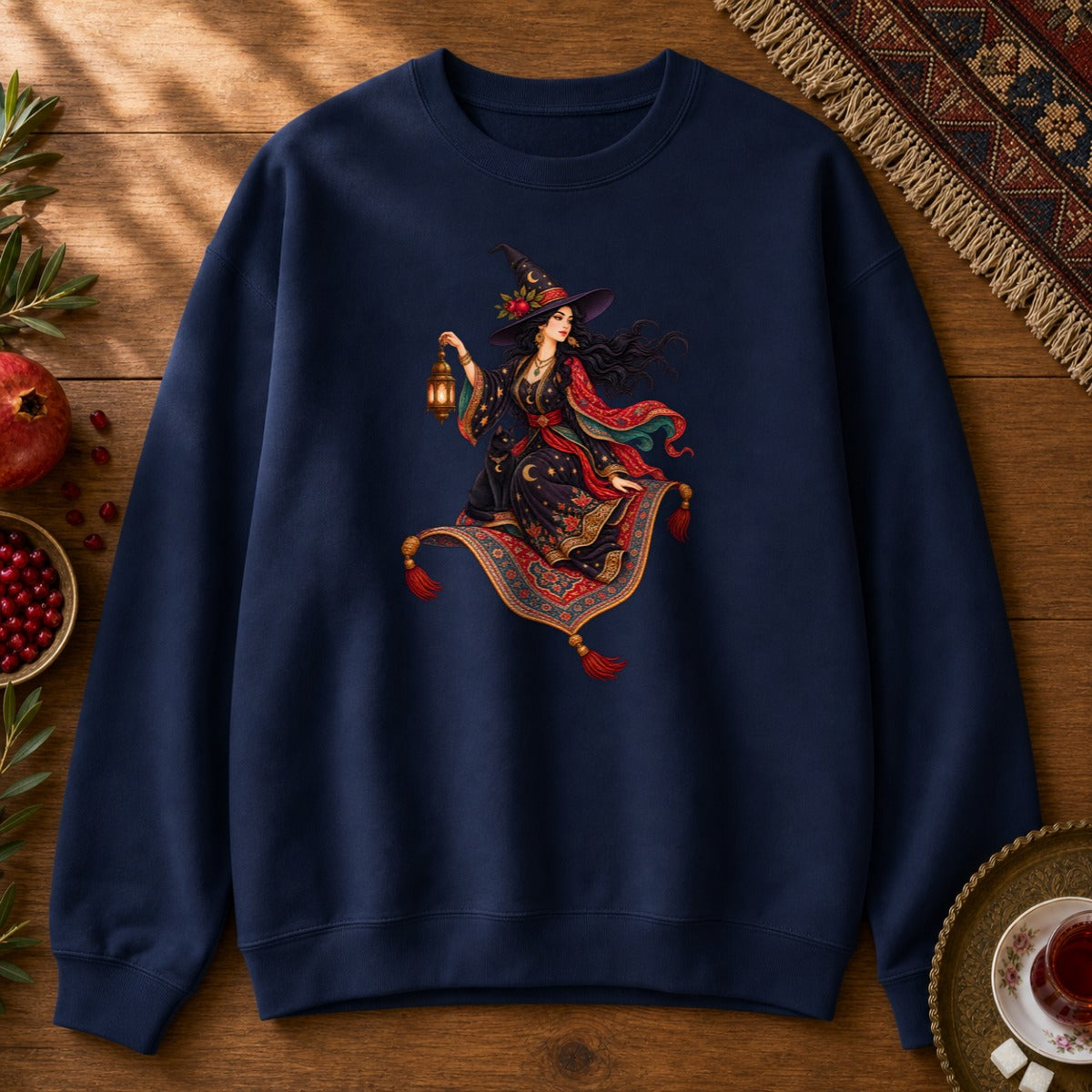 Witch and the Magic Carpet Sweatshirt - Navy