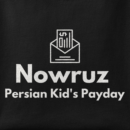 Close-up of the Nowruz Persian Kid's Payday print showing ink detail on the fabric