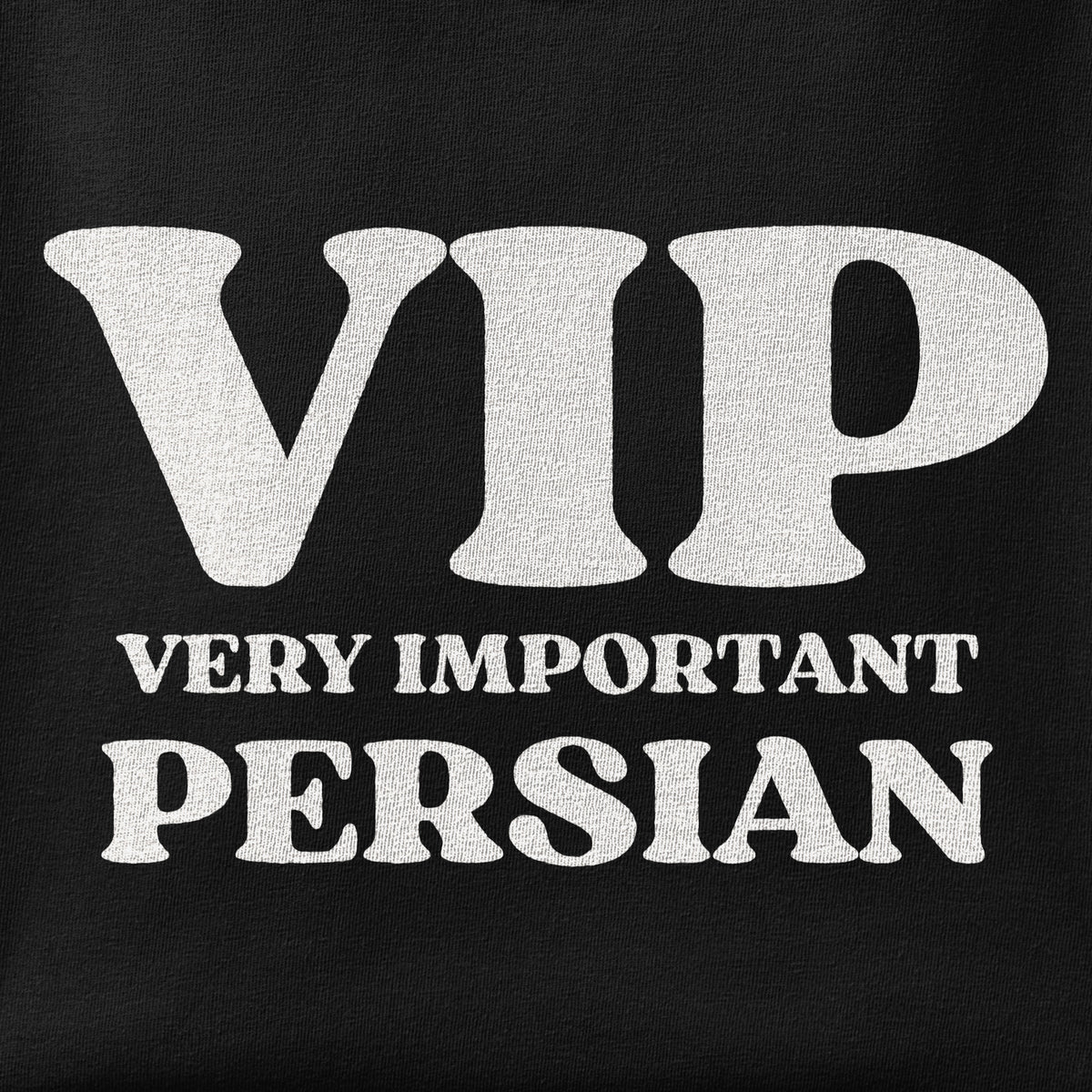 Close-up of the Persian VIP print showing ink detail on the fabric