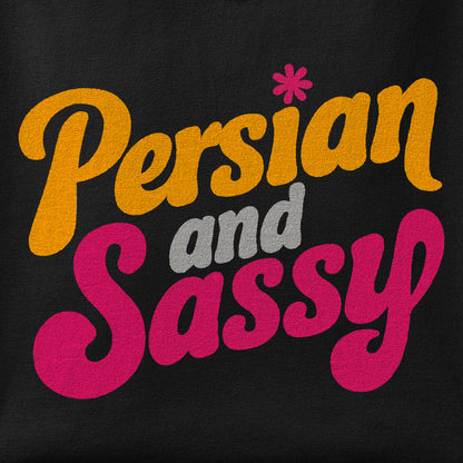 Close-up of the Persian and Sassy print showing ink detail on the fabric