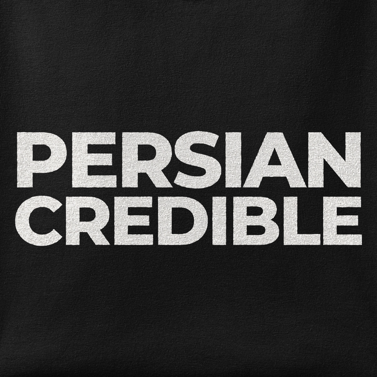 Close-up of the Persiancredible print showing ink detail on the fabric