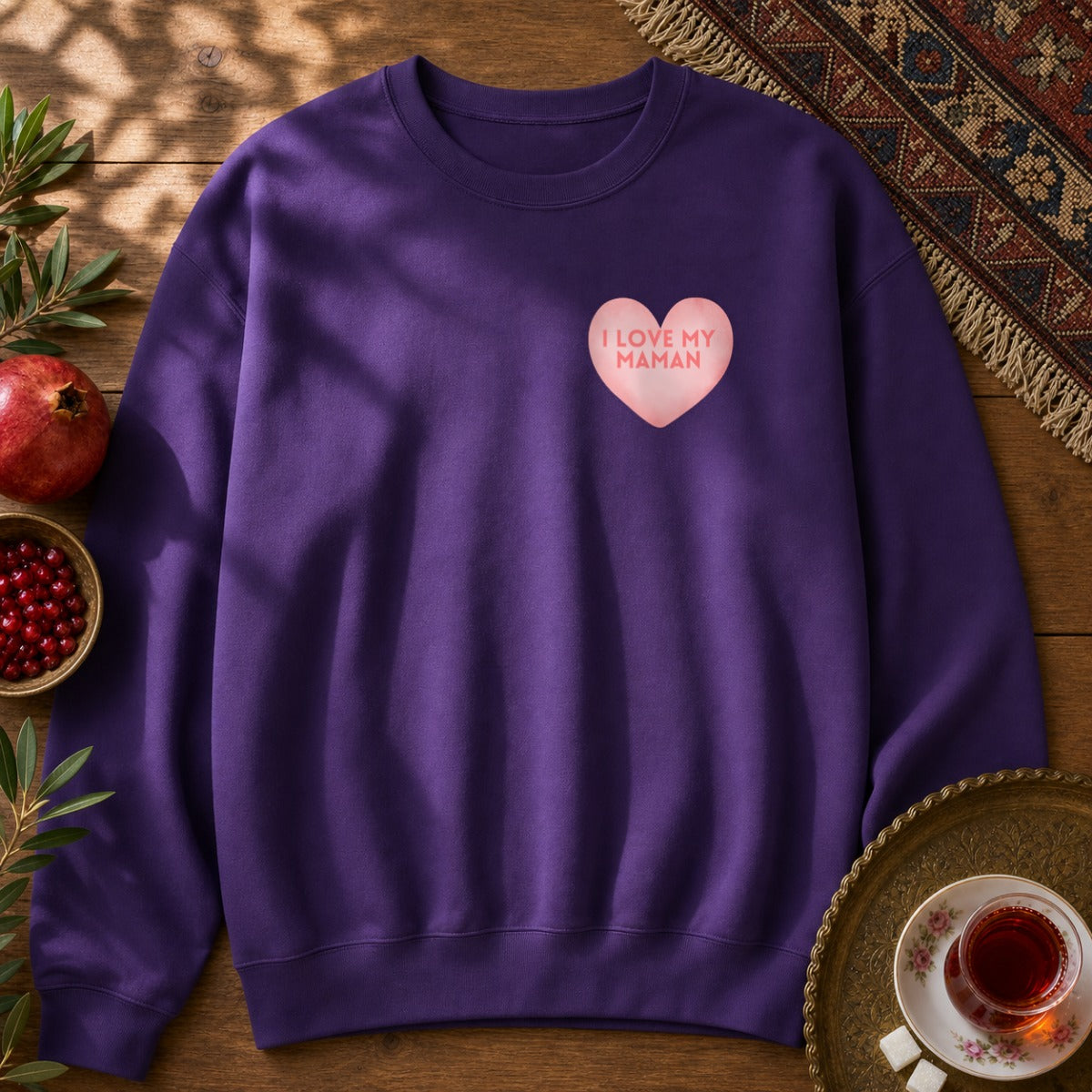 I love my Maman Sweatshirt - Purple