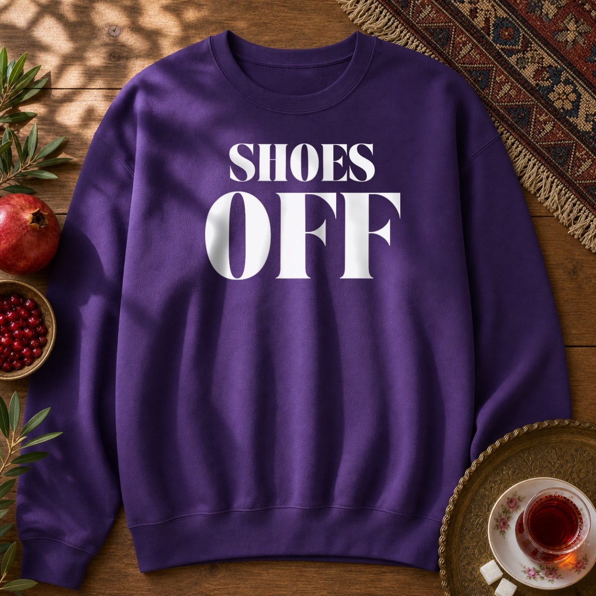 Shoes Off Sweatshirt - Purple
