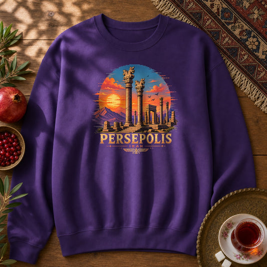 Persepolis - Pixel Art Sweatshirt - Purple