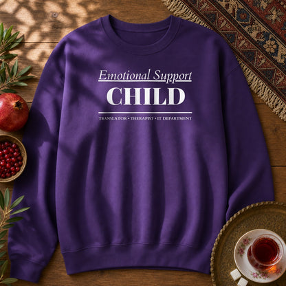 Emotional Support Child Sweatshirt - Purple