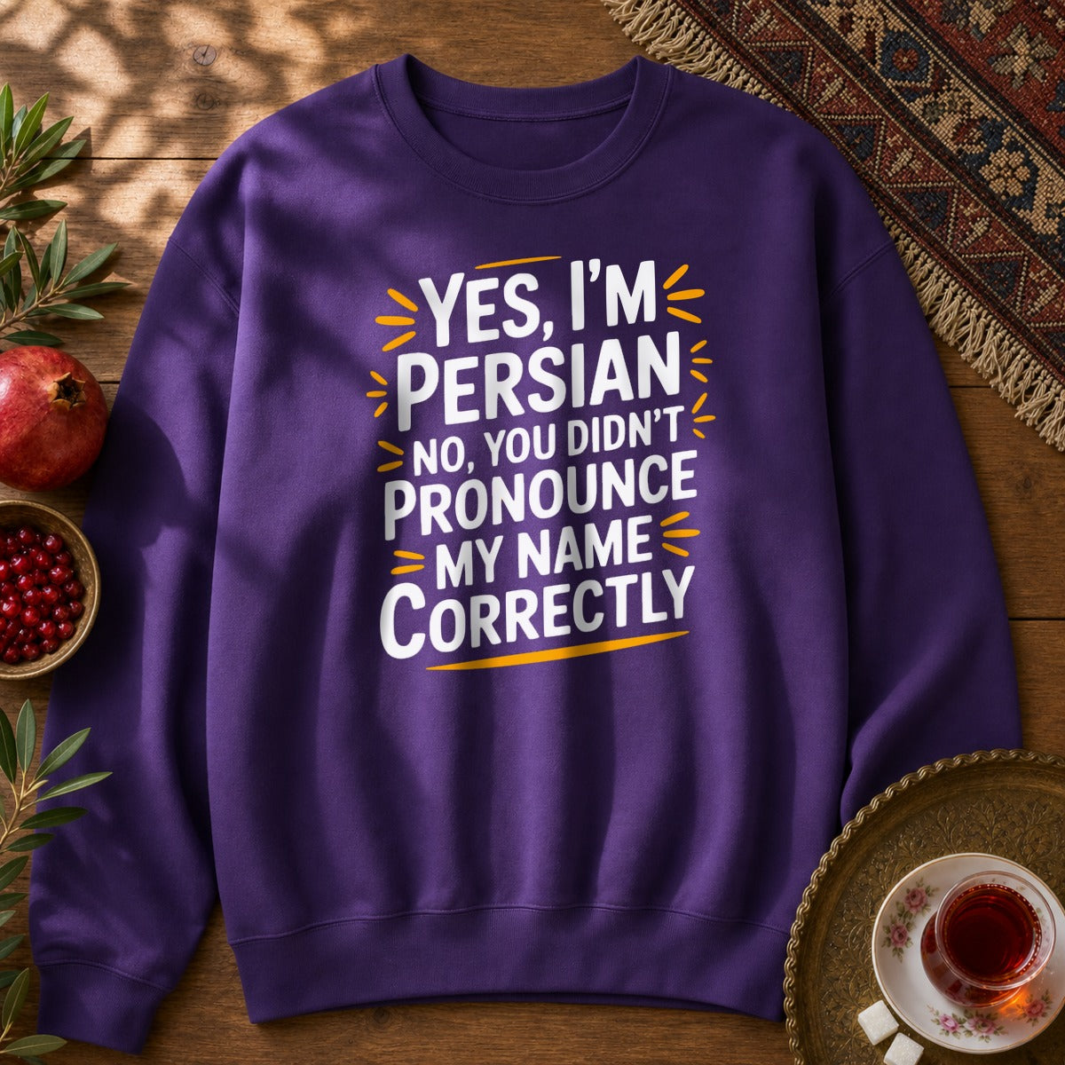 Yes, I'm Persian Sweatshirt - Purple