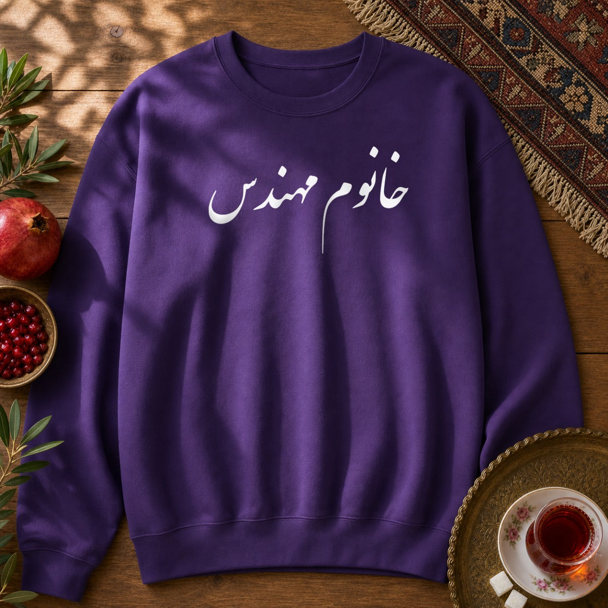 Khanoom Mohandes Sweatshirt - Purple