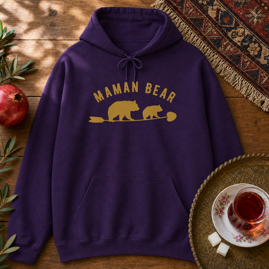 Maman Bear Hoodie - Purple