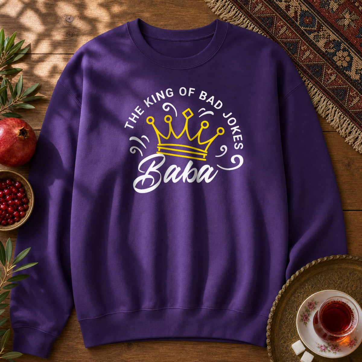 Baba - Bad Jokes King Sweatshirt - Purple