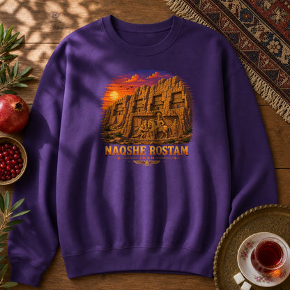 Naqshe Rostam - Pixel Art Sweatshirt - Purple