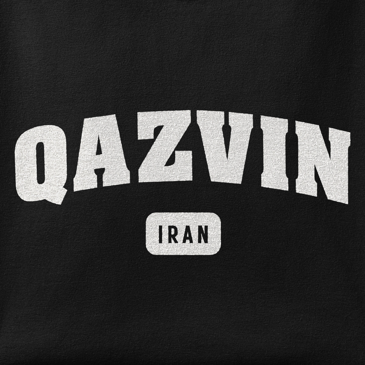 Close-up of the Qazvin print showing ink detail on the fabric