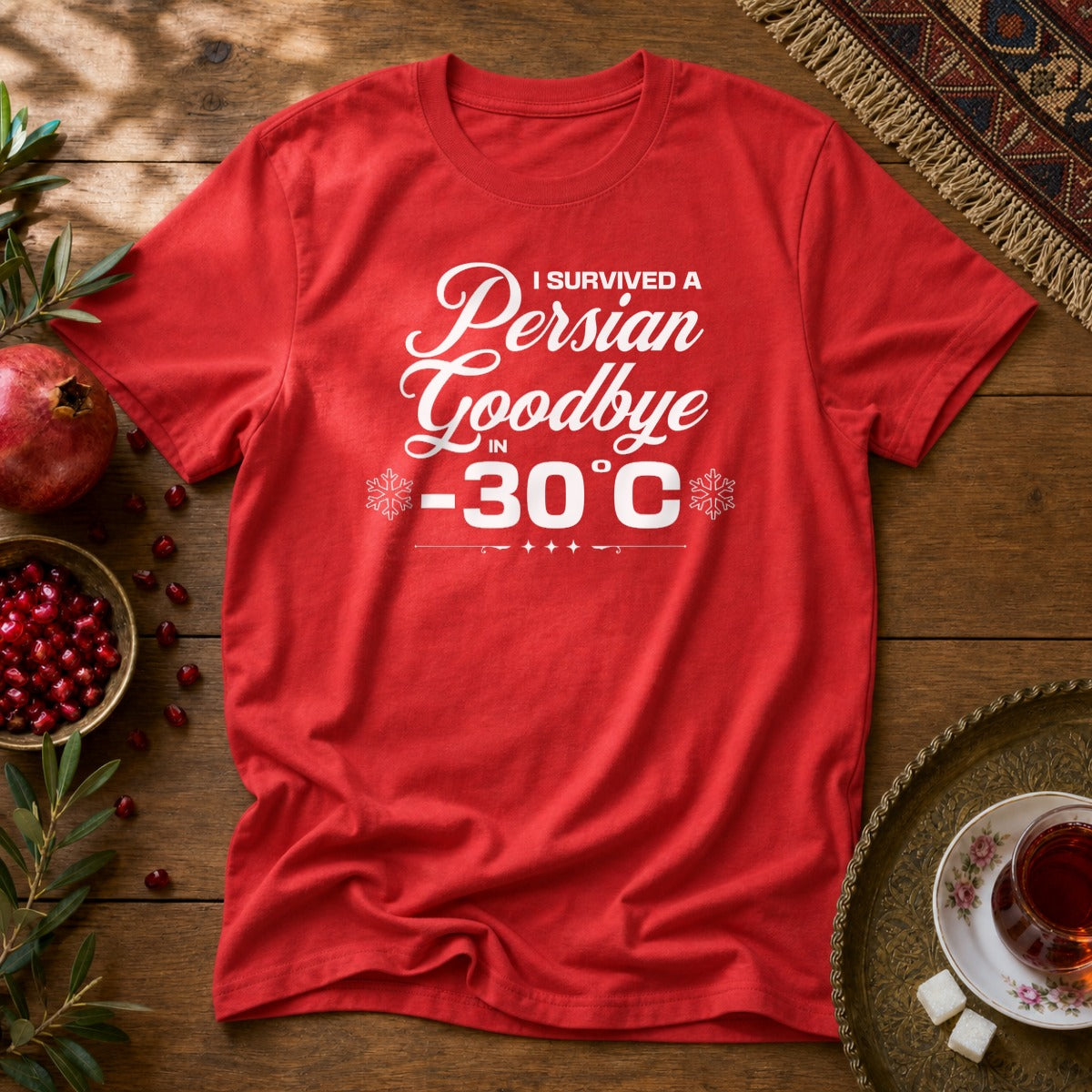 Persian Goodbye Survivor Unisex T-Shirt - Red