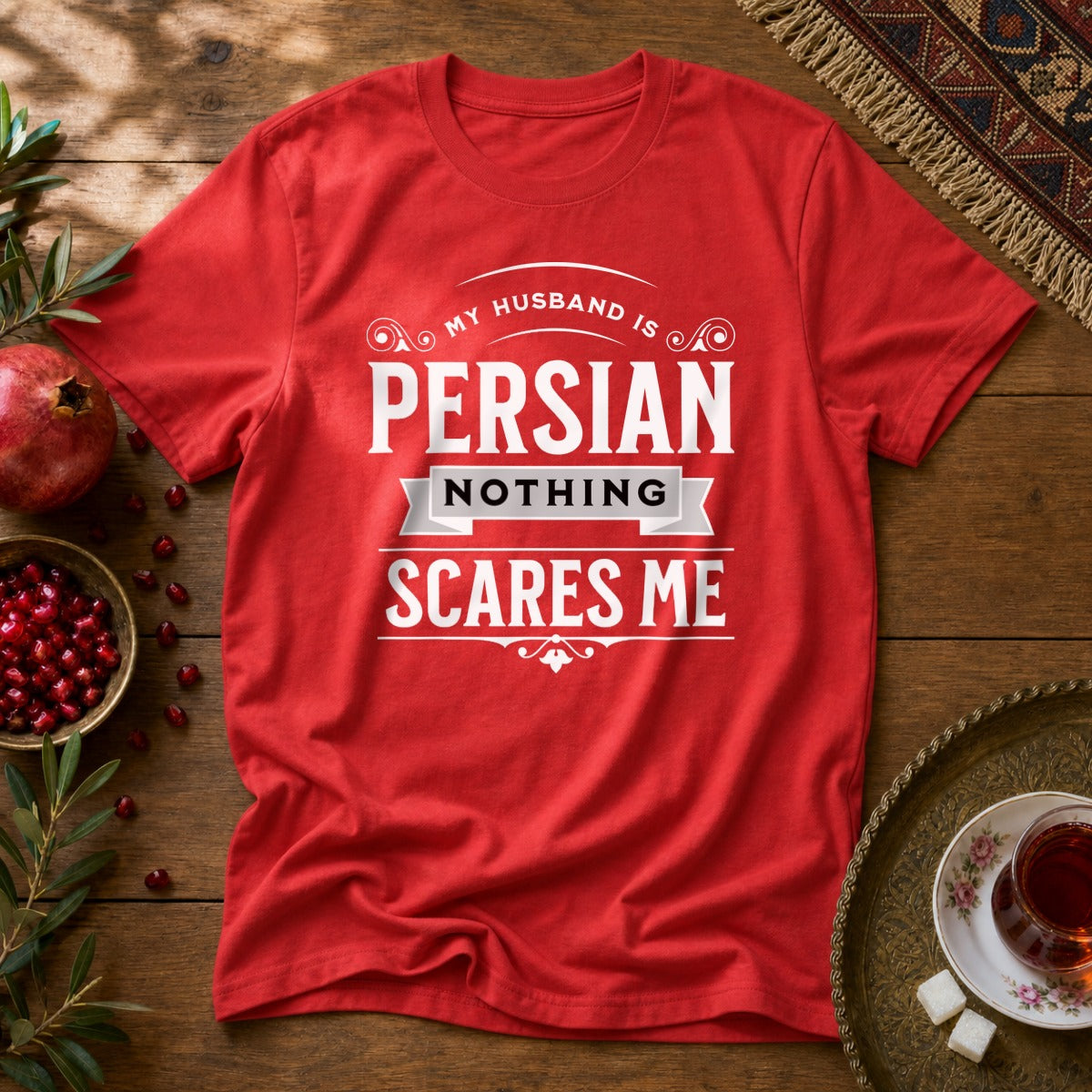 My Husband is Persian Unisex T-Shirt - Red