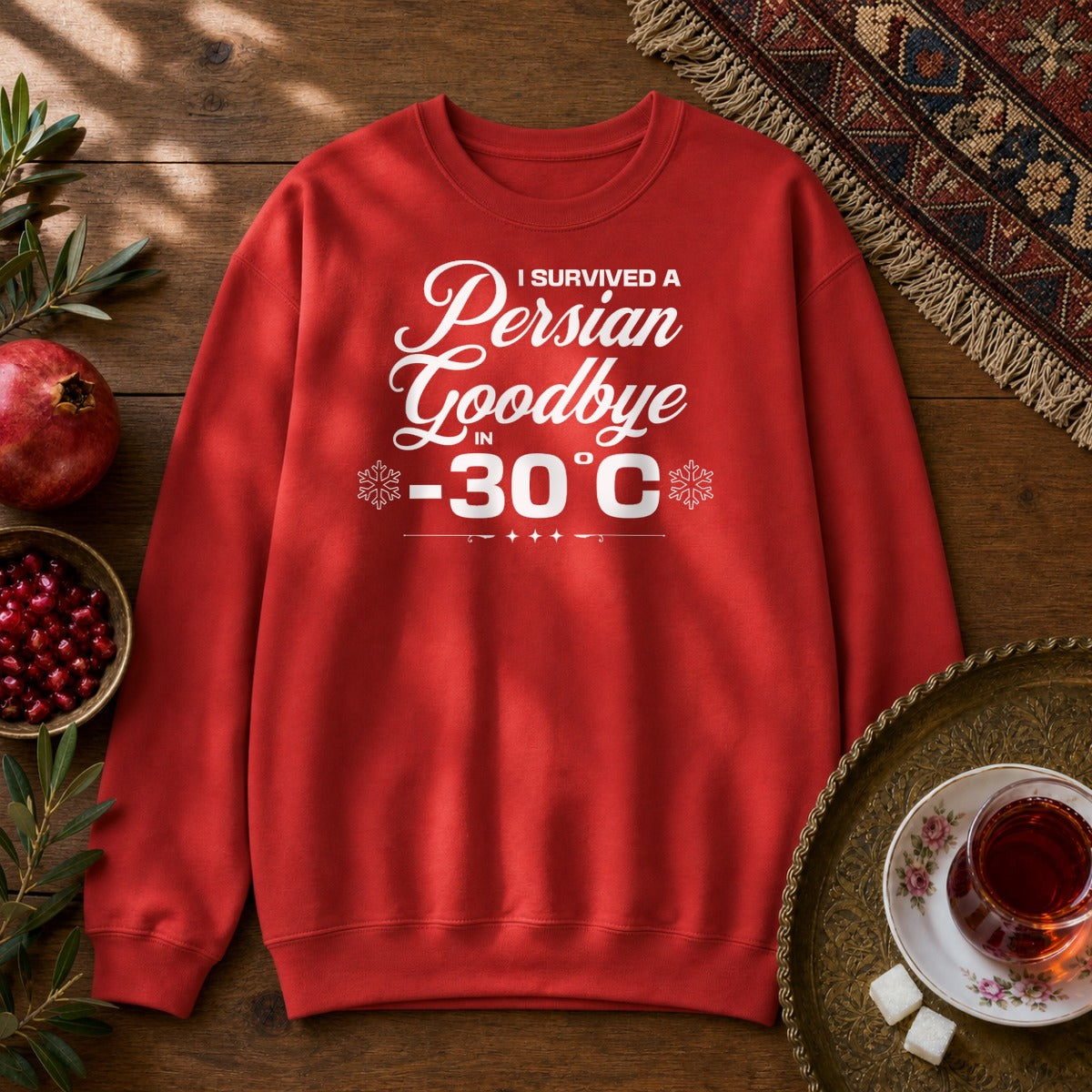 Persian Goodbye Survivor Sweatshirt - Red