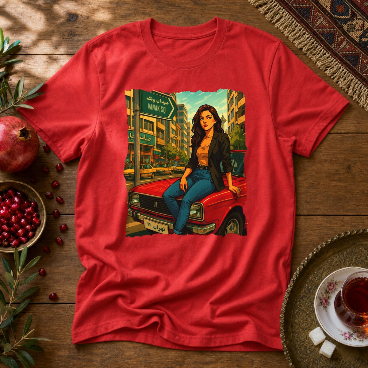 Paykan Girl Unisex T-Shirt - Red