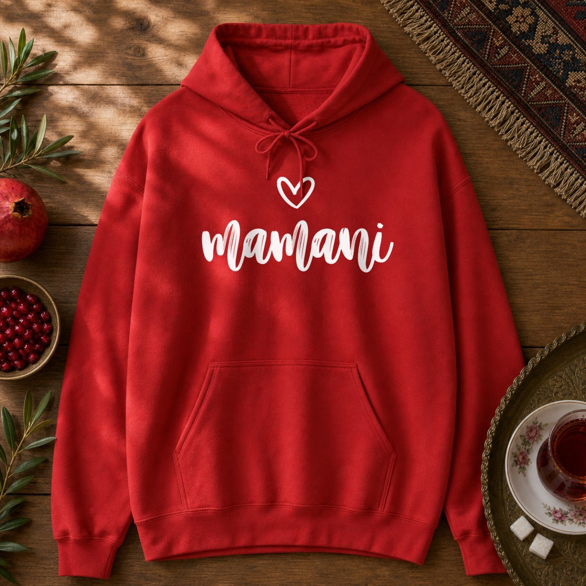 Mamani Heart Hoodie - Red