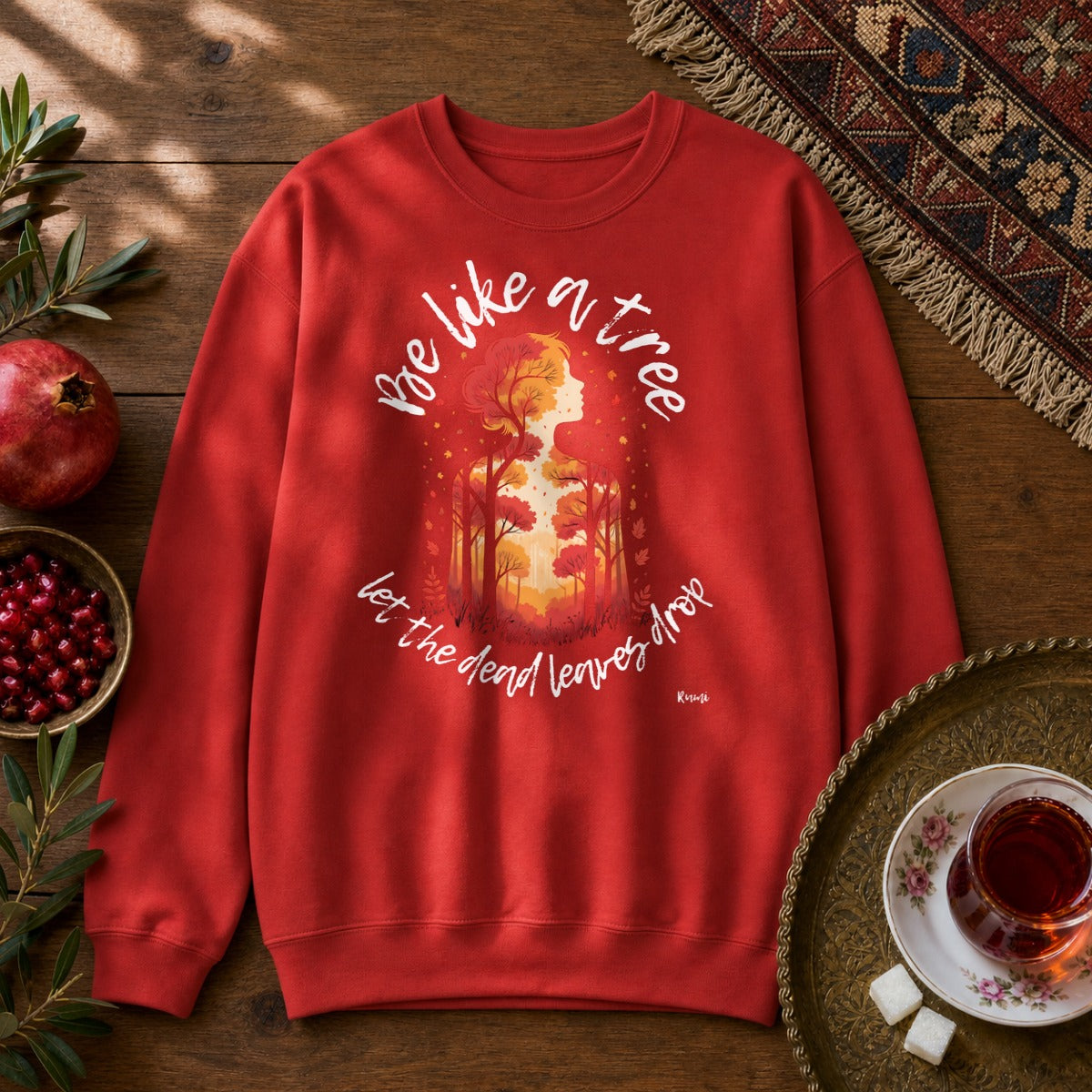 Be Like a Tree Sweatshirt - Red