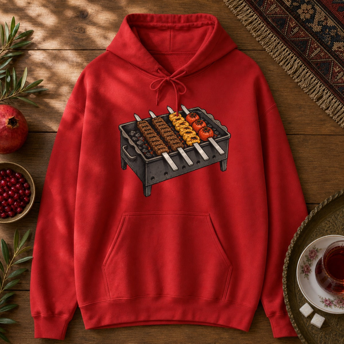 Kabab Graphics Hoodie - Red